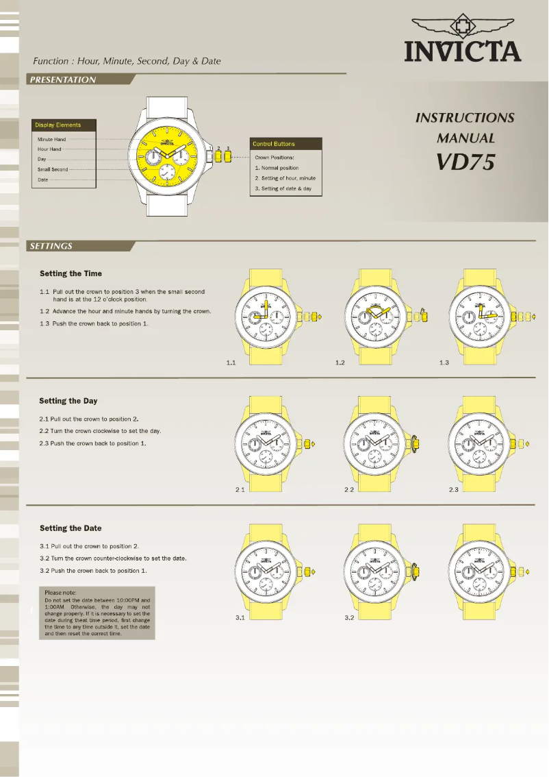 Page n°1 - Manuel utilisateur Invicta Bolt 29139