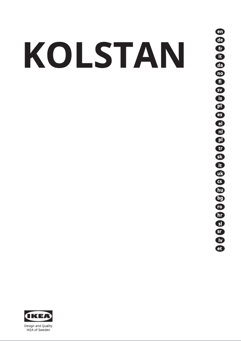 Imagen de la primera página del manual del dispositivo KOLSTAN 105.594.60