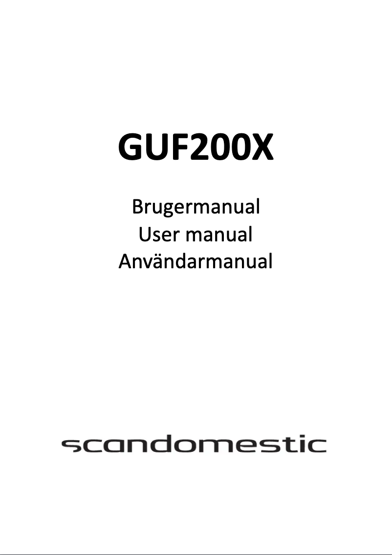 Image de la première page du manuel de l'appareil GUF200X
