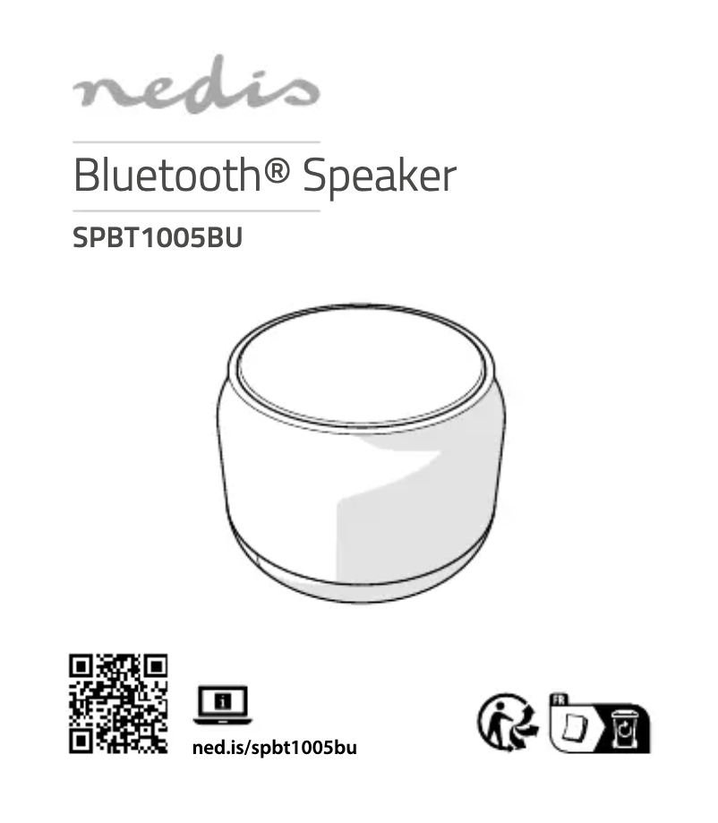 Page n°1 - Manuel utilisateur Nedis SPBT1005BU