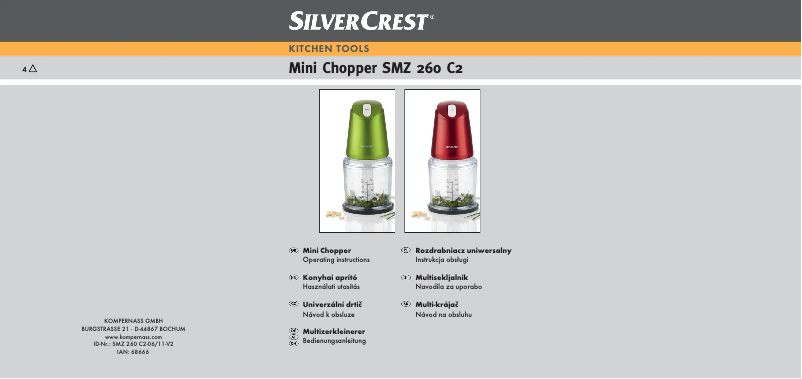 Page n°1 - Manuel utilisateur SilverCrest SMZ 260 C2