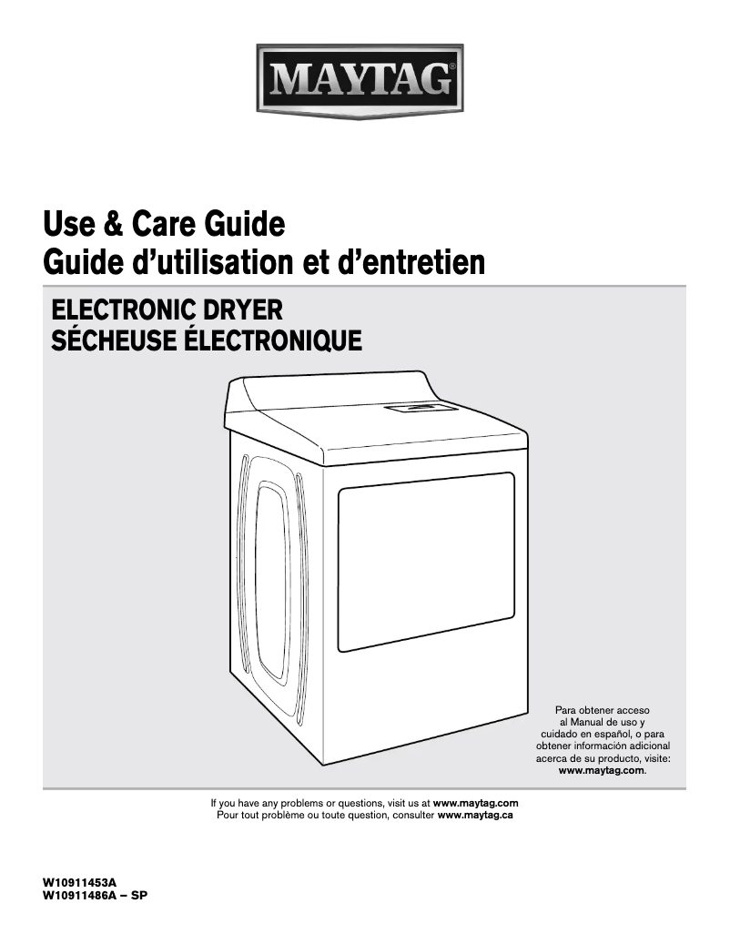 Page 1 de la notice Mode d'emploi Maytag MEDB766FW