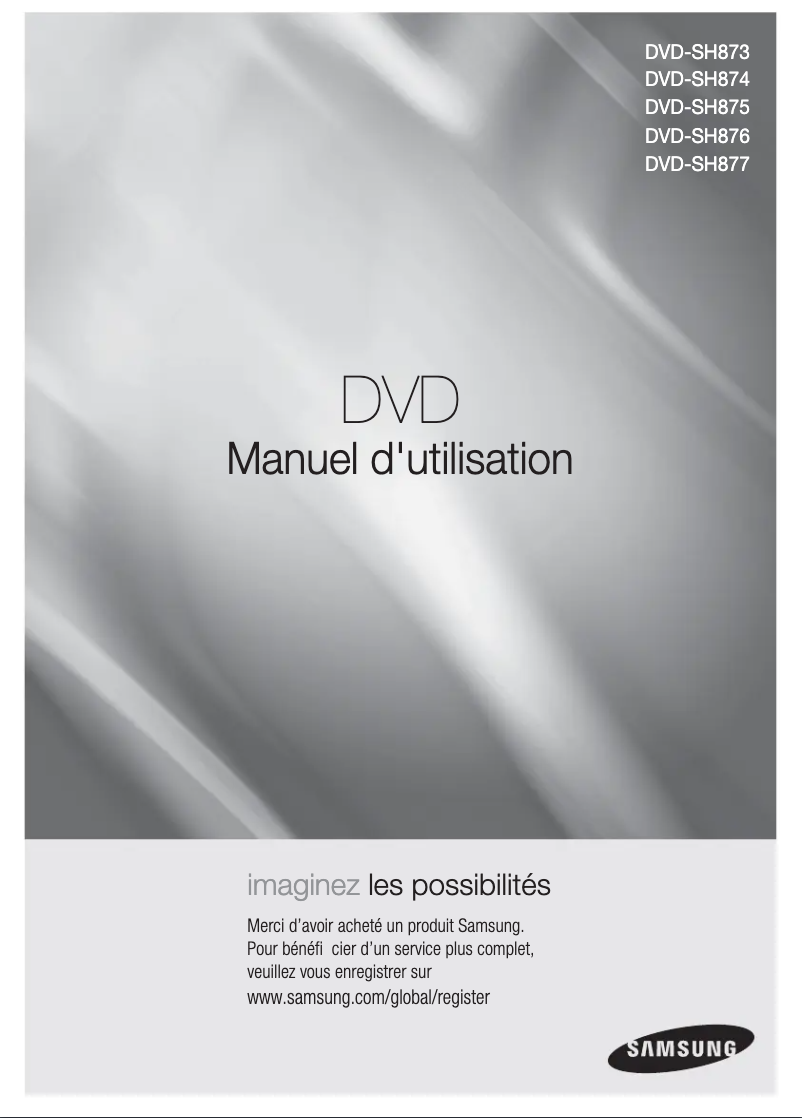 Page n°1 - Manuel utilisateur Samsung DVD-SH876