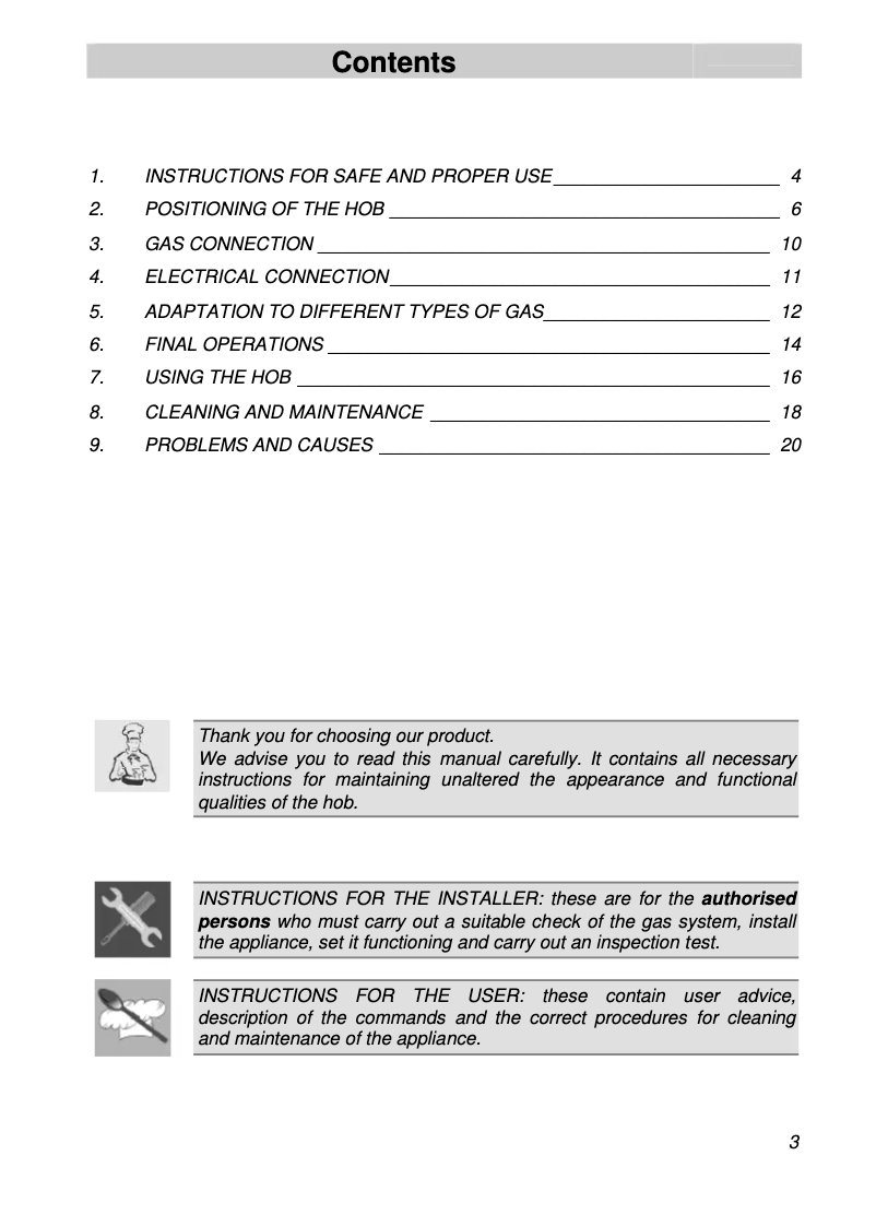 Page n°1 - Manuel utilisateur Smeg CIR574X3