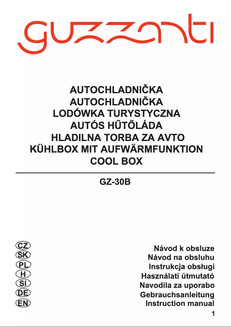 Image de la première page du manuel de l'appareil GZ 30B