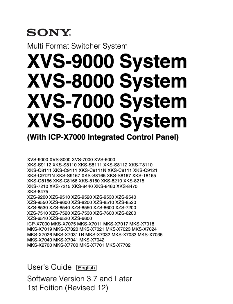 Página 1 del manual Manual de usuario Sony MVS-6520