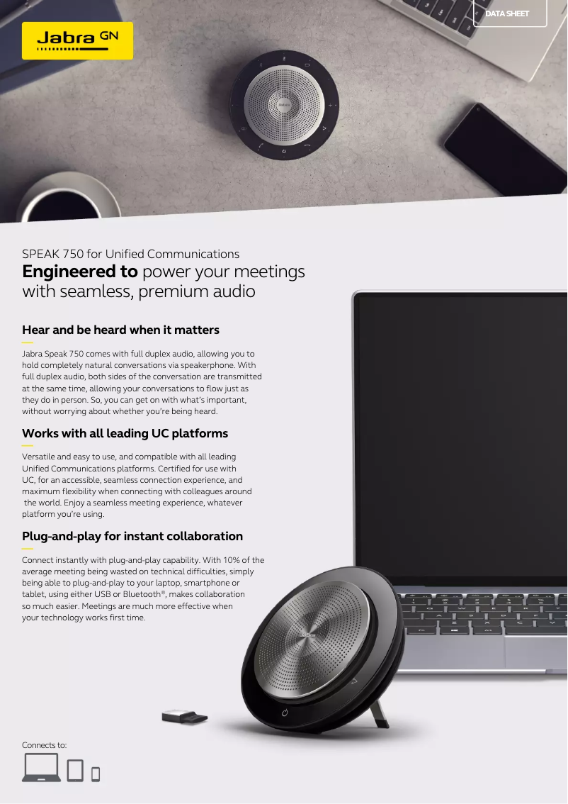 Page n°1 - Manuel utilisateur Sennheiser Speak 750 UC