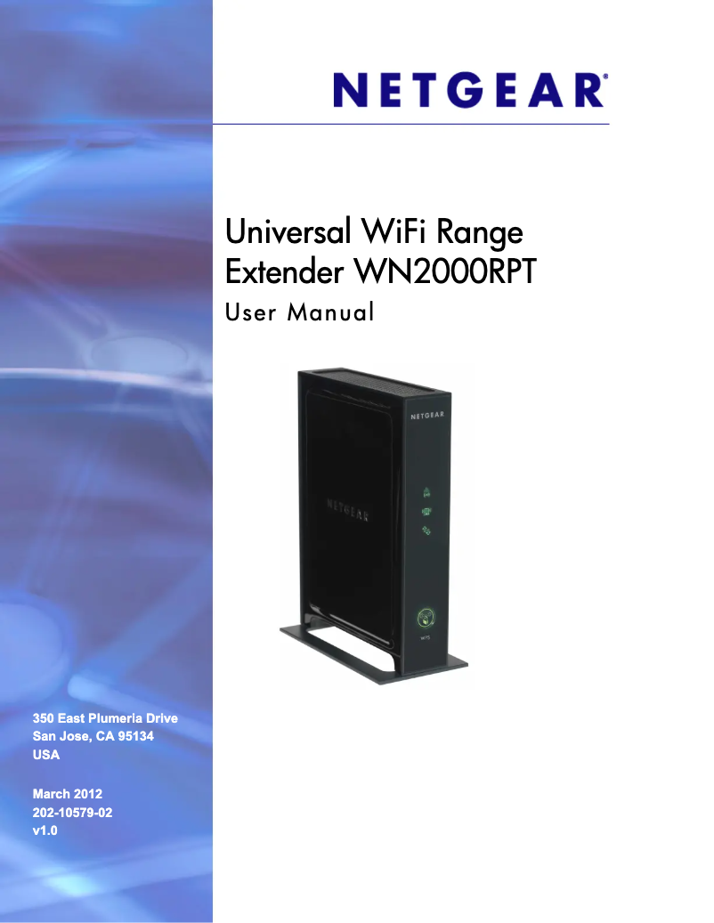 Page n°1 - Mode d'emploi Netgear WN2000RPTv2