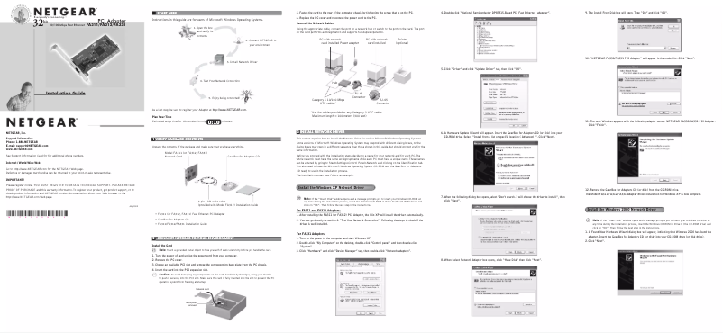 Page n°1 - Guide d'installation Netgear FA311