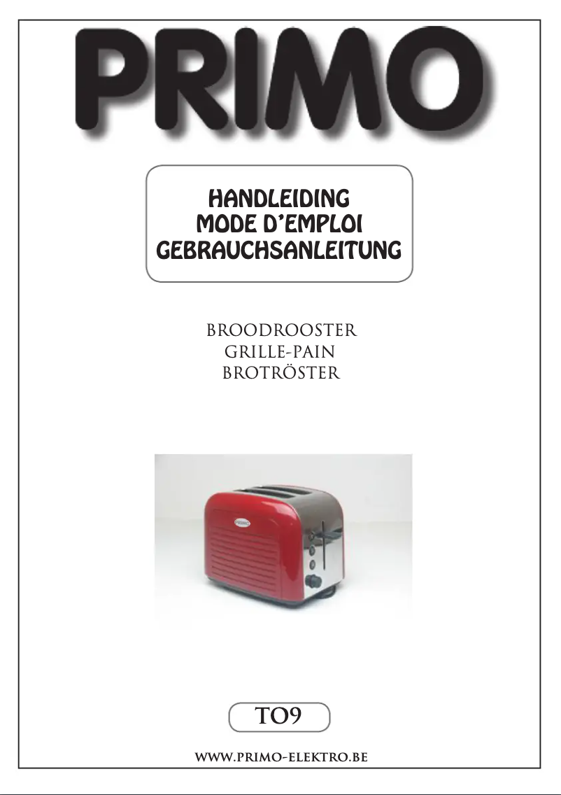 Image de la première page du manuel de l'appareil TO9