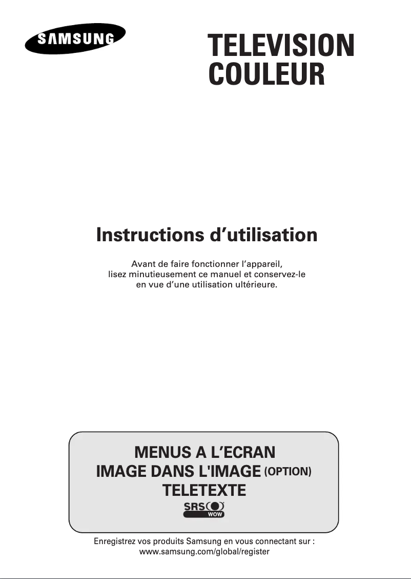 Image de la première page du manuel de l'appareil CW-29M026V