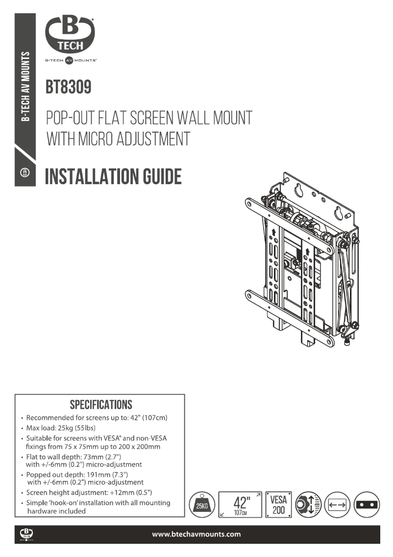 Page 1 of the manual User Manual B-Tech BT8309