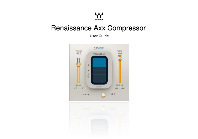 Image de la première page du manuel de l'appareil Renaissance Axx