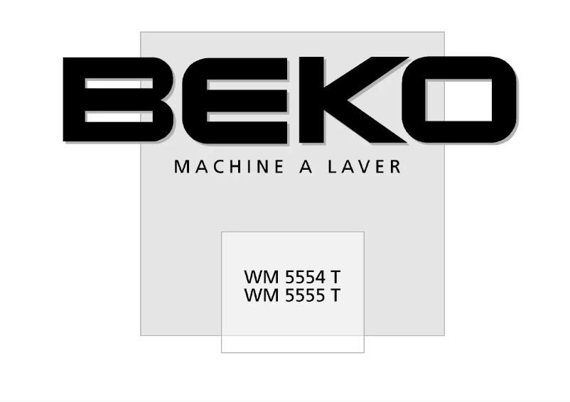 Page 1 de la notice Manuel utilisateur Beko WM 5554