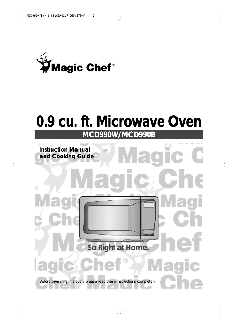 Imagen de la primera página del manual del dispositivo MCD990W