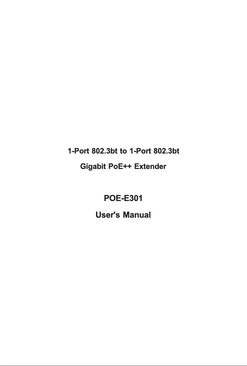 Image de la première page du manuel de l'appareil POE-E301