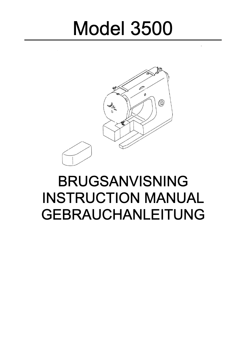 Image de la première page du manuel de l'appareil EVA Royal 3500