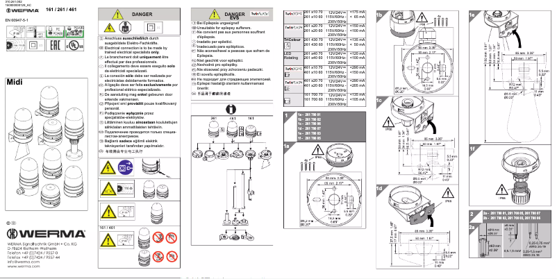 Page n°1 - Manuel utilisateur Werma 261.310.70