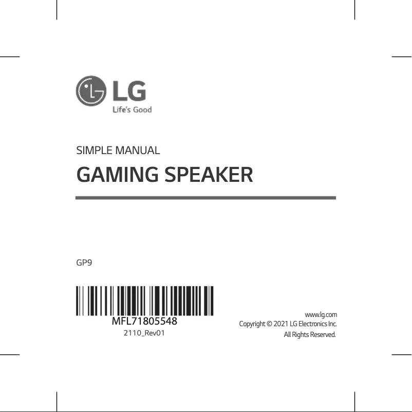 Página 1 del manual Guía de inicio rápido LG GP9