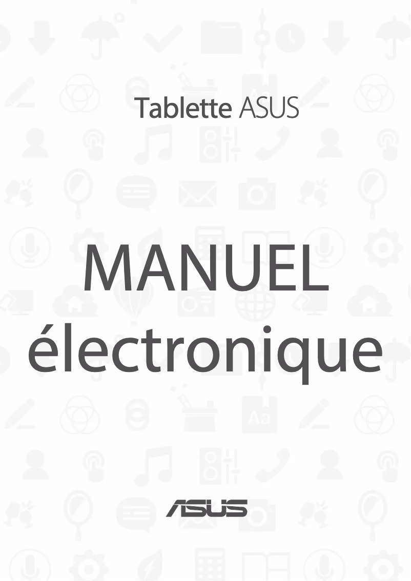 Page 1 de la notice Manuel utilisateur Asus MeMO Pad 8 ME581C