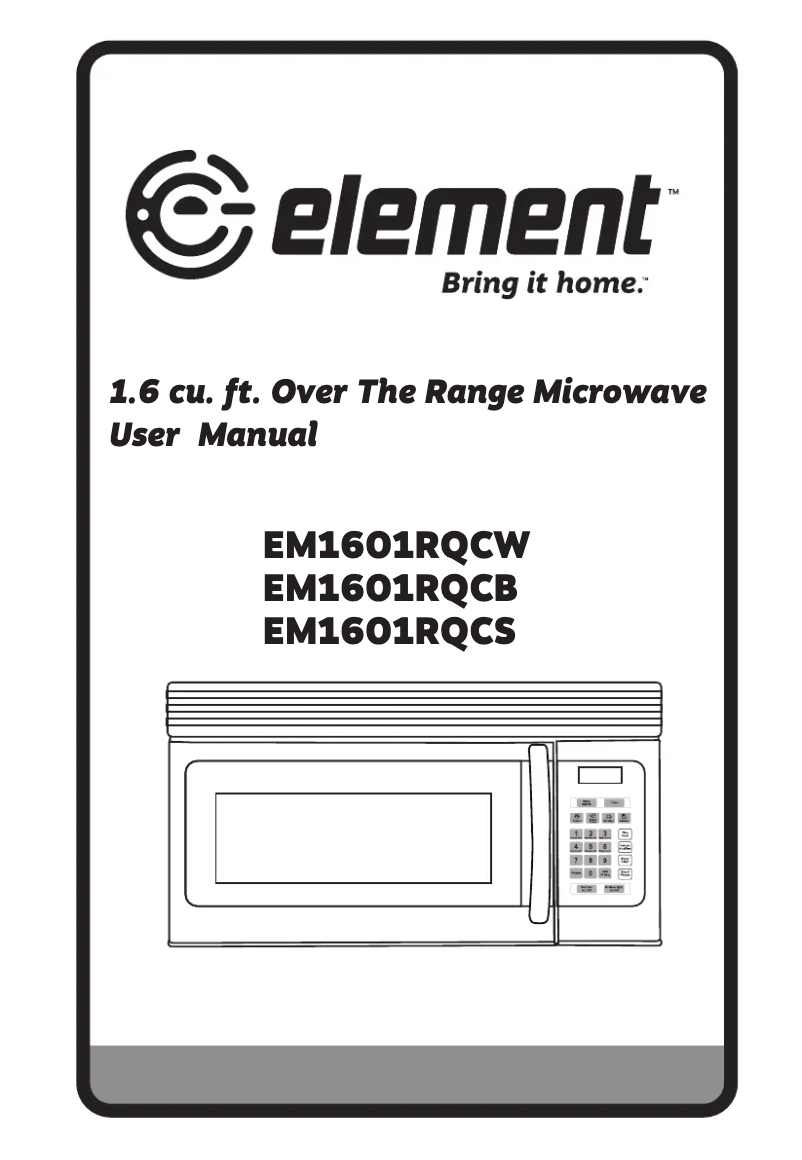 Page n°1 - Manuel utilisateur Element EM1601RQCS