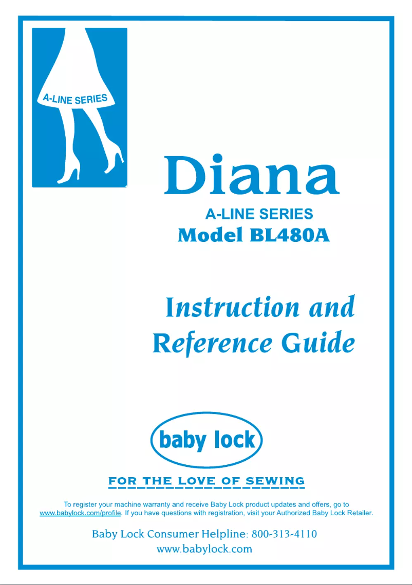 Page 1 de la notice Manuel utilisateur Baby Lock Diana