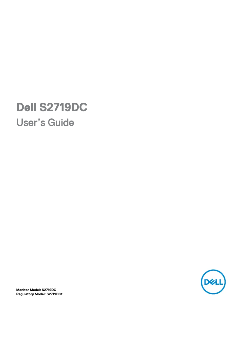 Page n°1 - Manuel utilisateur Dell S2719DC