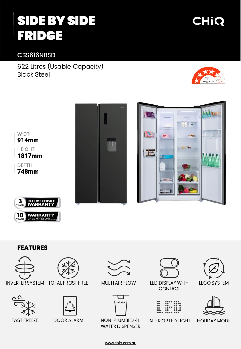 Image de la première page du manuel de l'appareil CSS616NBSD