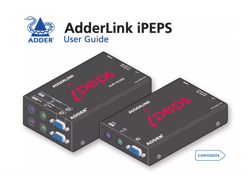 Page 1 de la notice Manuel utilisateur Adder AdderLink Digital iPEPS