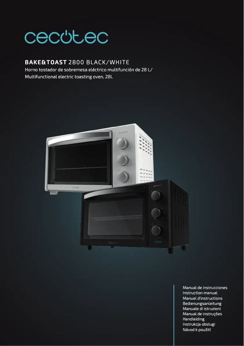 Page n°1 - Manuel utilisateur Cecotec Bake&Toast 2800