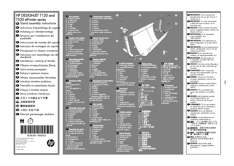 Image de la première page du manuel de l'appareil Designjet T520
