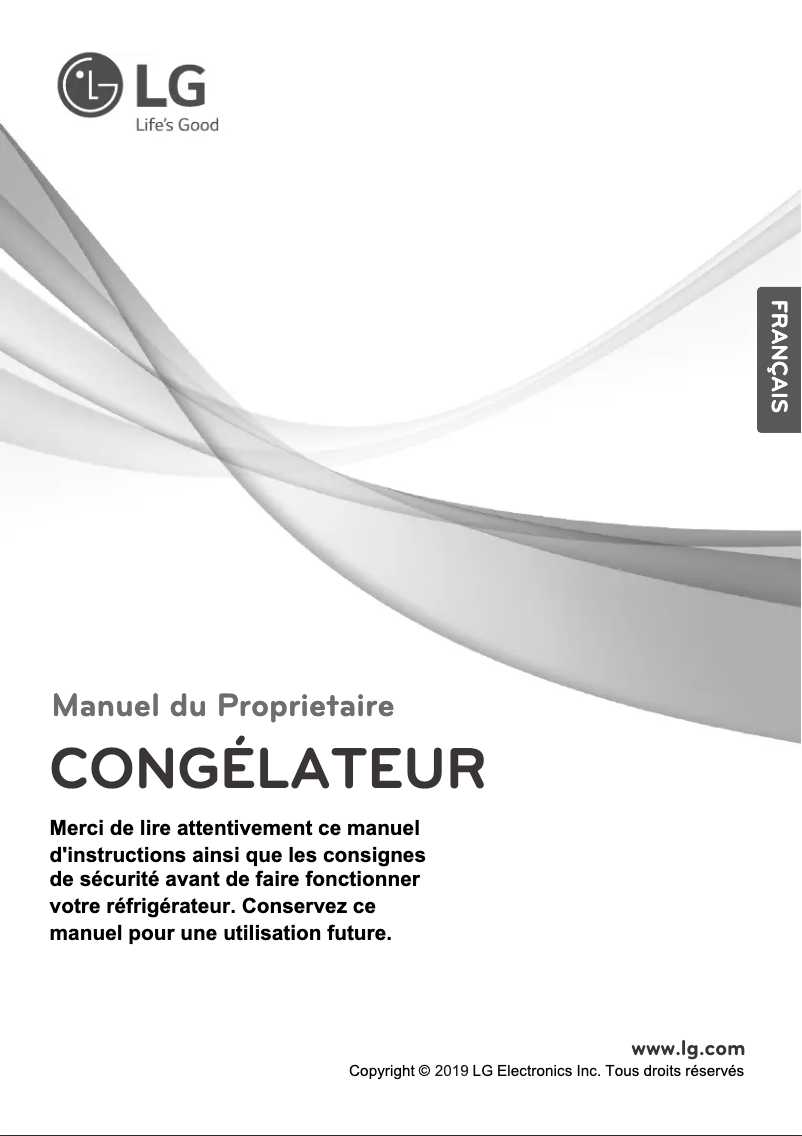 Page 1 de la notice Manuel utilisateur LG GN-304SQ