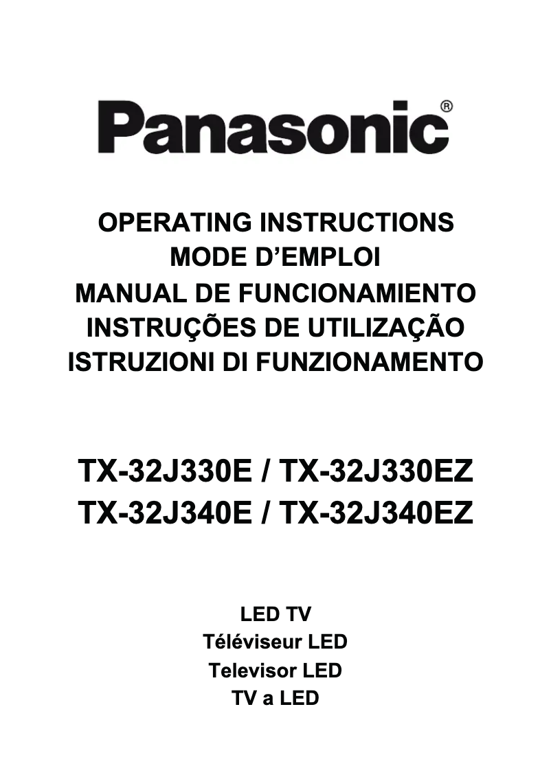 Página 1 del manual Manual de usuario Panasonic TX-32J330E