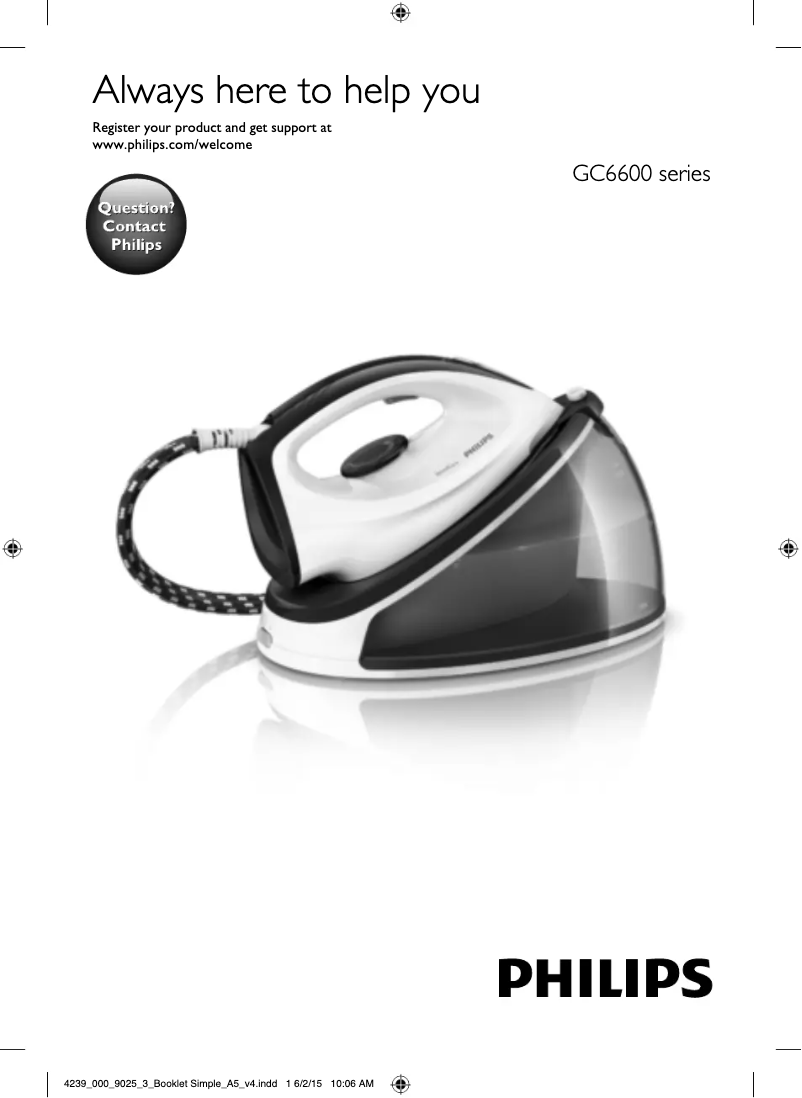 Página 1 del manual Manual de usuario Philips SpeedCare GC6621