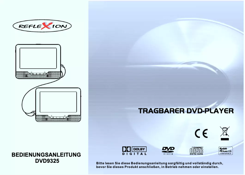 Page 1 de la notice Manuel utilisateur Reflexion DVD9325