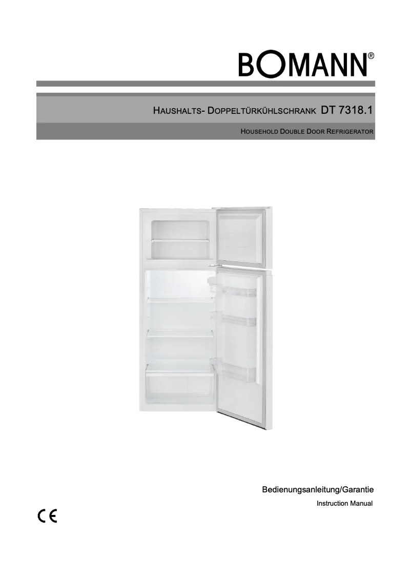 Page 1 de la notice Manuel utilisateur Bomann DT 7318.1