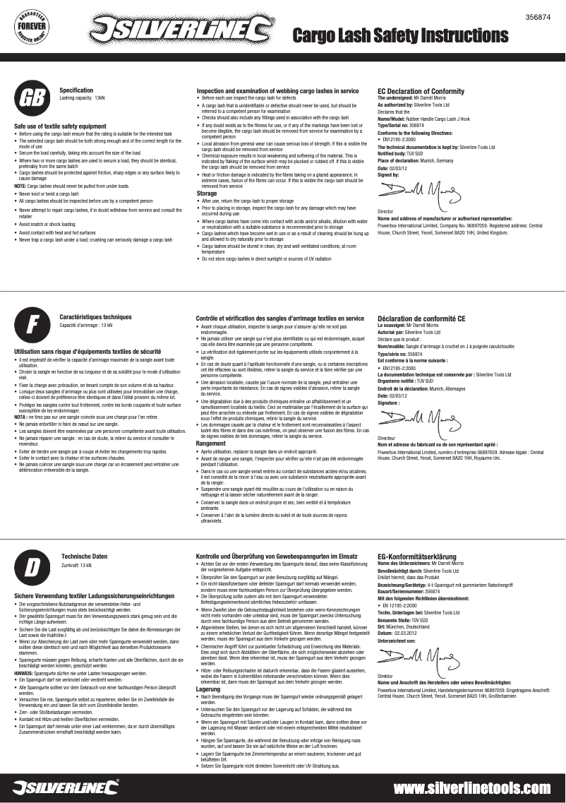 Image de la première page du manuel de l'appareil 356874