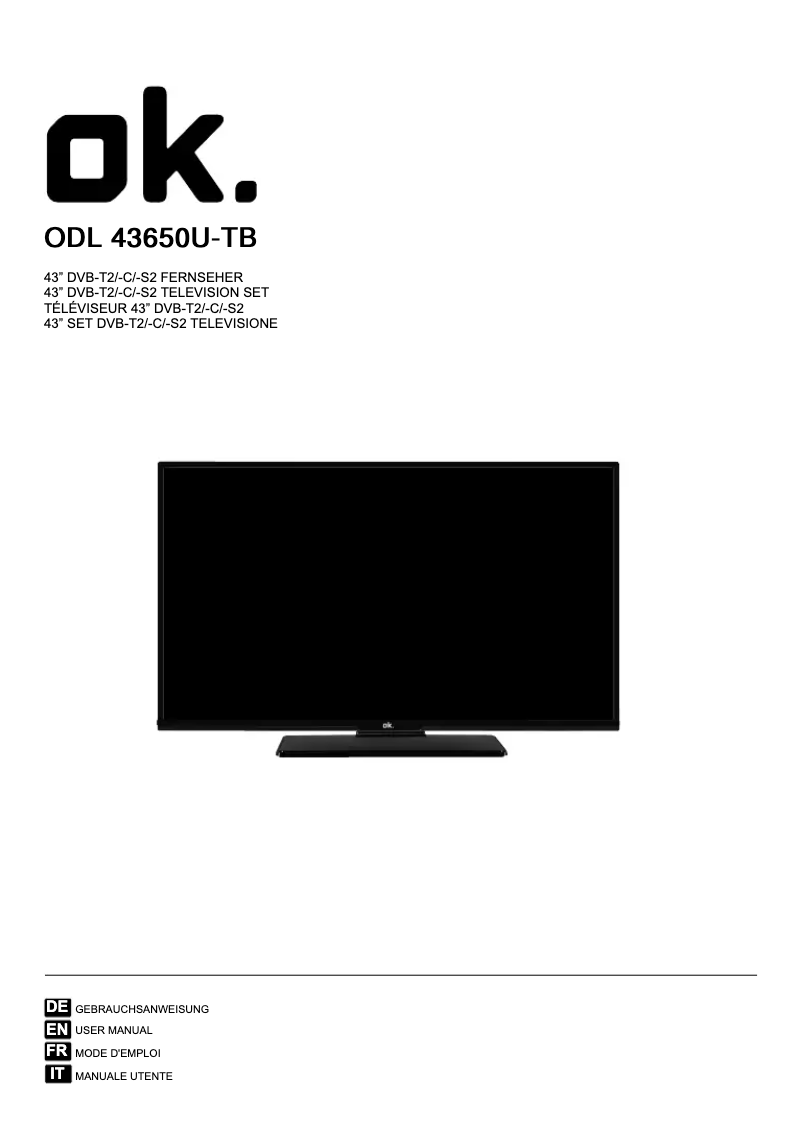 Image de la première page du manuel de l'appareil ODL 43650U-TB