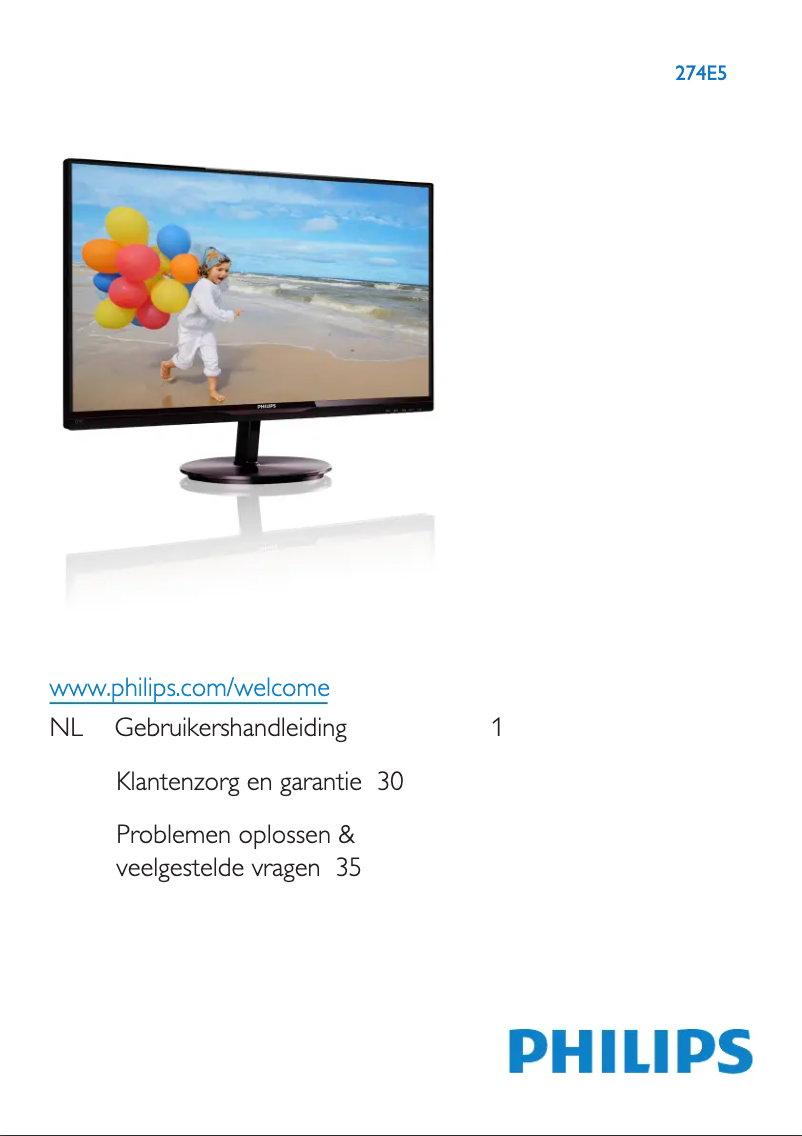 Image de la première page du manuel de l'appareil 274E5QHAB Ultra Narrow Bezel 27