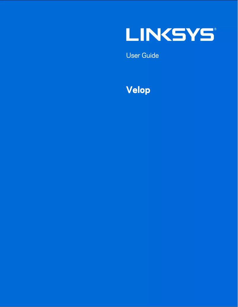 Page n°1 - Manuel utilisateur Linksys Velop WHW0302
