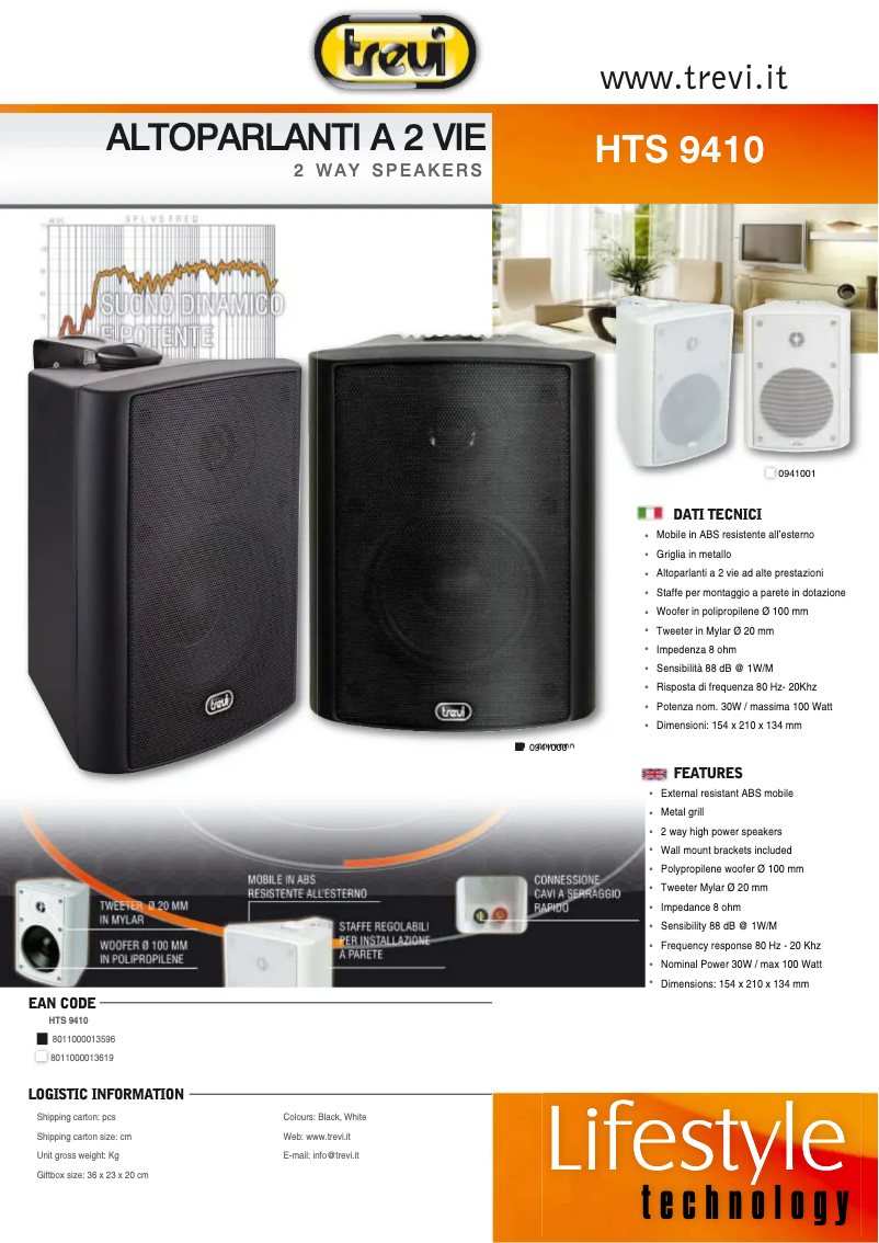 Page n°1 - Manuel utilisateur Trevi HTS 9410