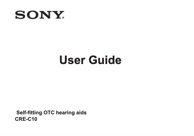 Page n°1 - Manuel utilisateur Sony CRE-C10
