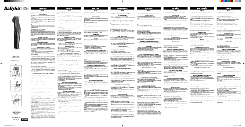 Página 1 del manual Manual de usuario BaByliss MT725E