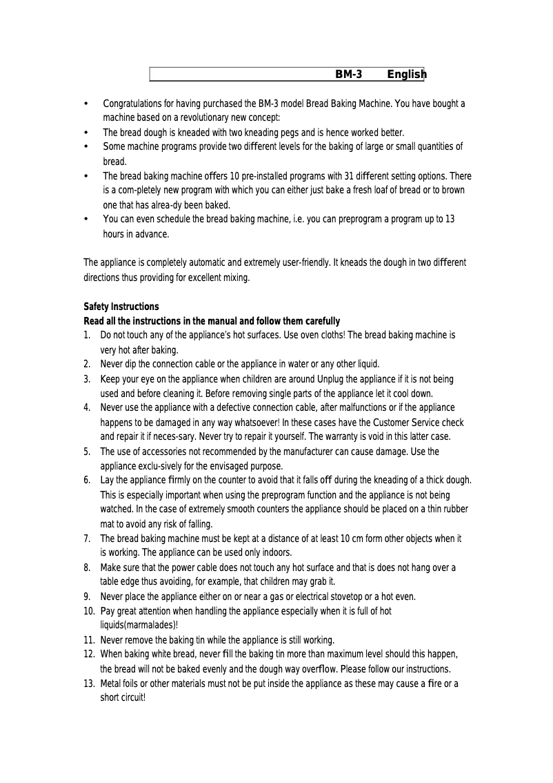 Página 1 del manual Manual de usuario AFK BM-3