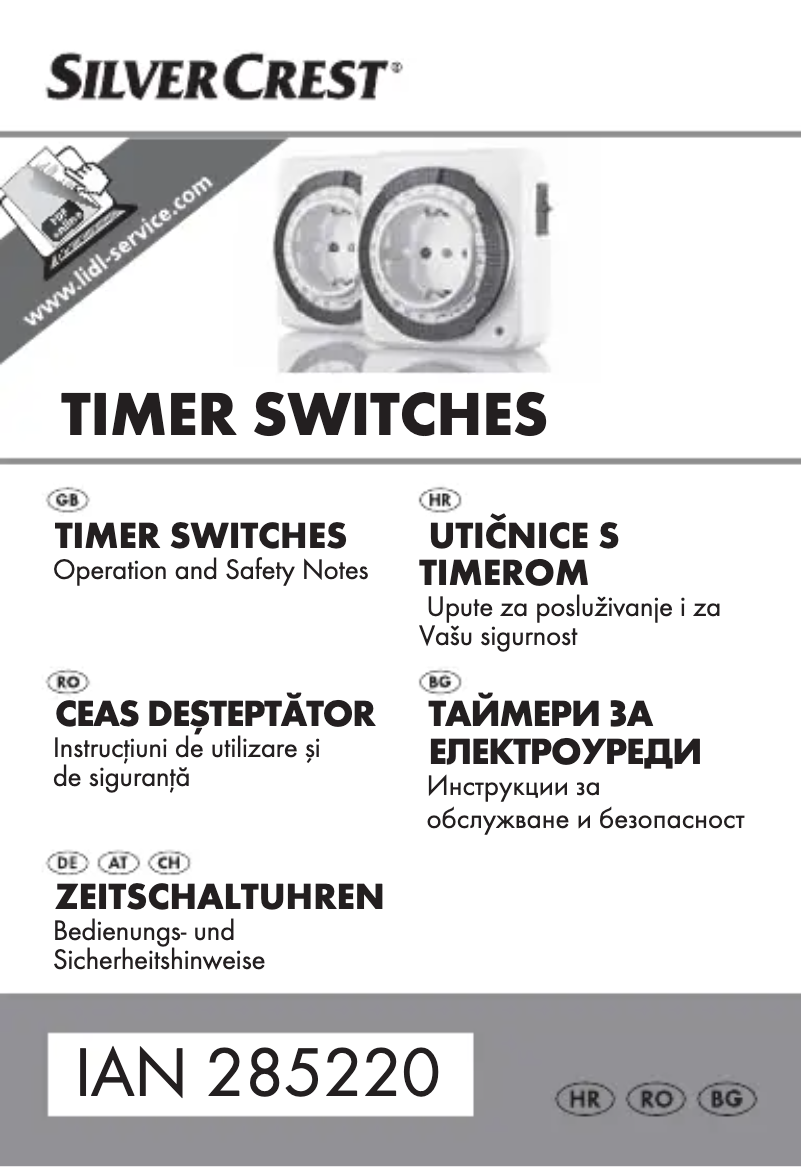 Page 1 de la notice Manuel utilisateur SilverCrest IAN 285220