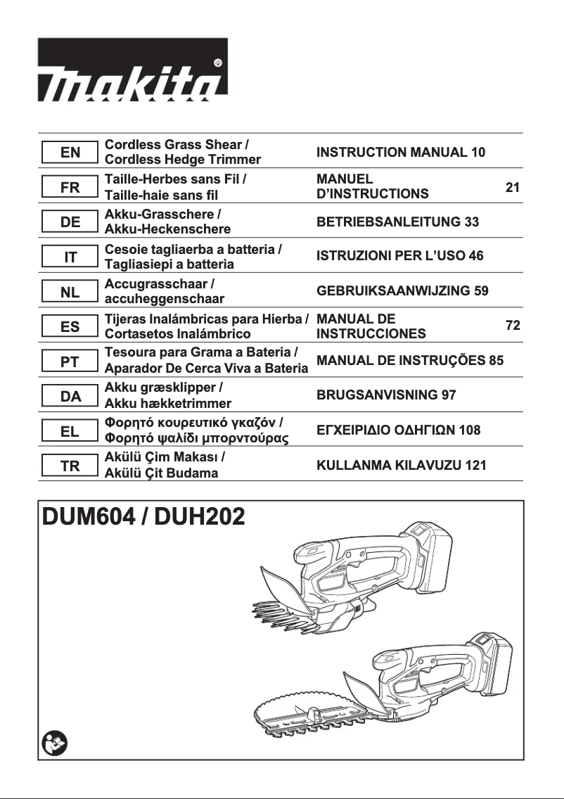 Page n°1 - Manuel utilisateur Makita DUM604SYX
