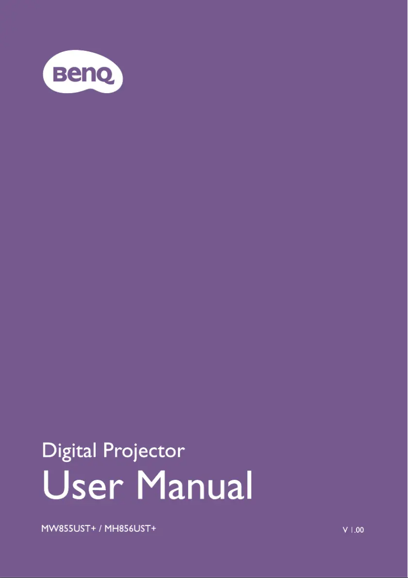 Page n°1 - Manuel utilisateur BenQ MW855UST
