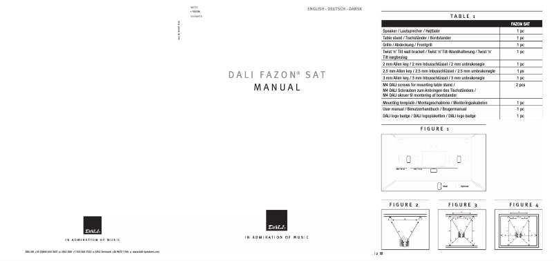 Page n°1 - Mode d'emploi Dali FAZON SAT