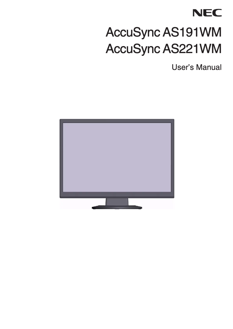 Image de la première page du manuel de l'appareil AccuSync AS221WM