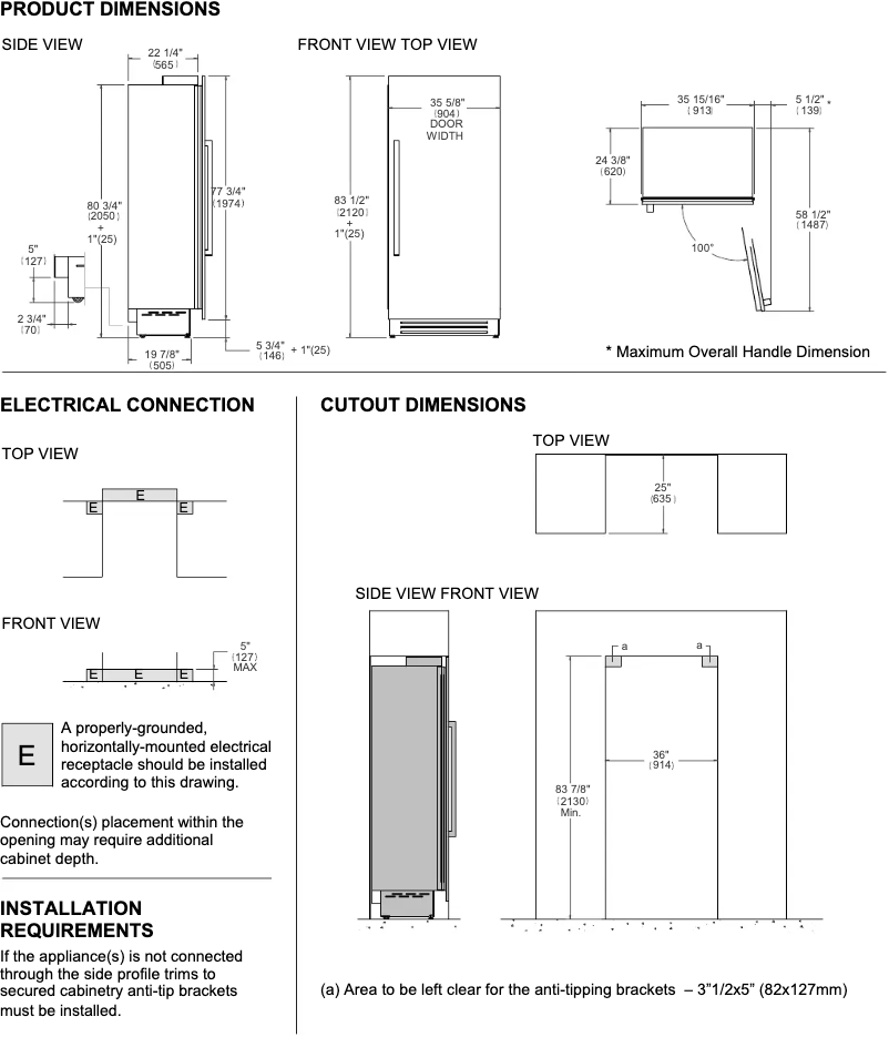 Page 1 de la notice Instructions / montage Bertazzoni LRD905UBRXTT